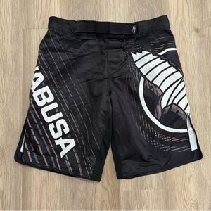 Hayabusa Fight Shorts Black Graphic MMA Training Shorts Size XXL